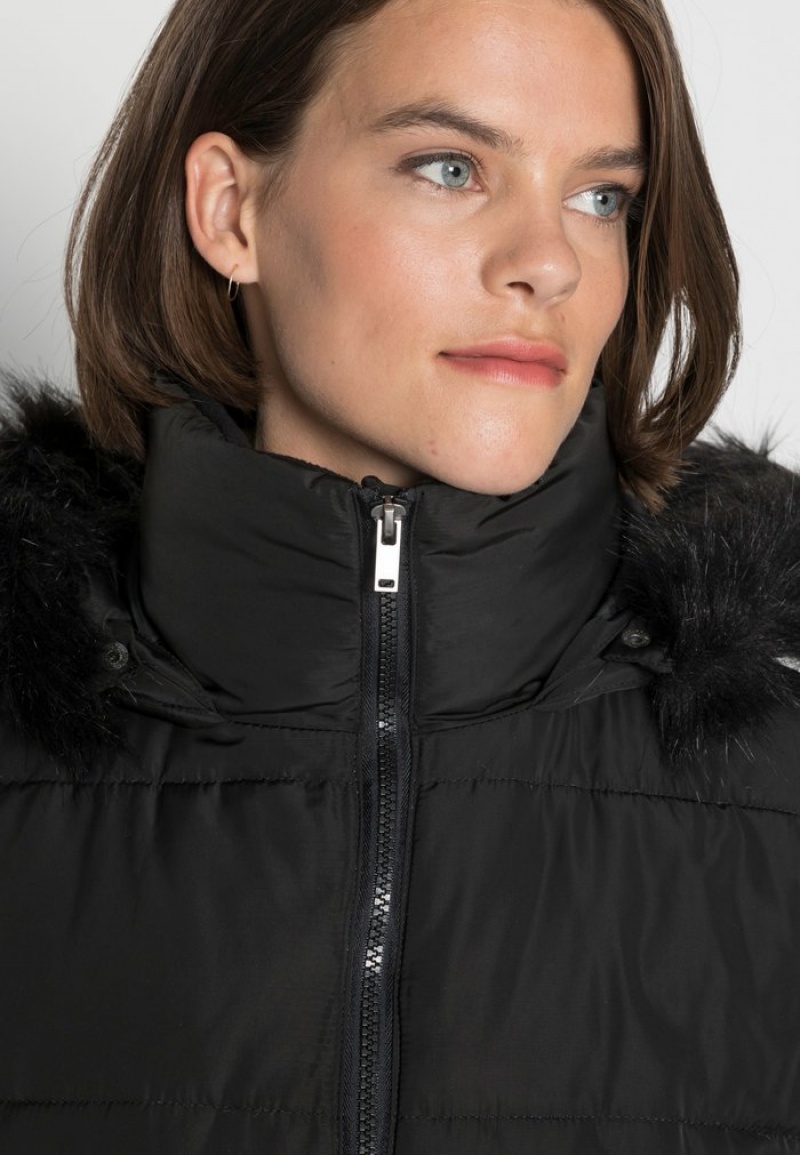 Anna Field Flash Sale Long Puffer With Hood Vinter Kappa Dam Svarta | SE-WJRQSP054