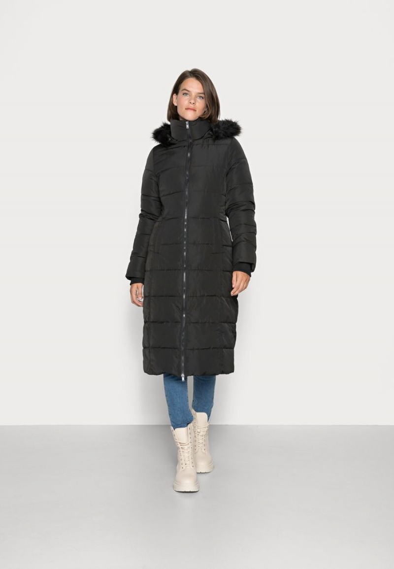 Anna Field Flash Sale Long Puffer With Hood Vinter Kappa Dam Svarta | SE-WJRQSP054