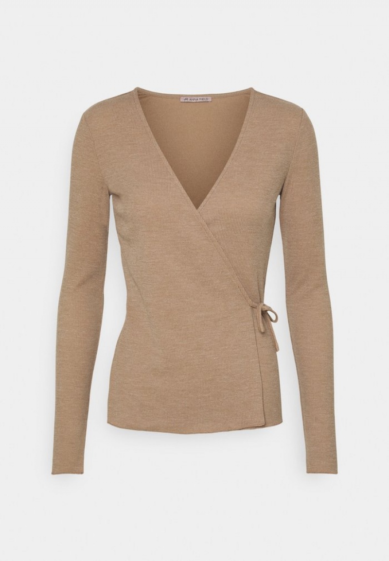 Anna Field Flash Sale Long Sleeved Top Pullover Dam Beige | SE-YLOXQH650