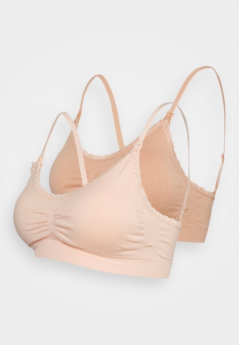 Anna Field Flash Sale Maternity Seamless Bra 2 Pack Bustier Dam Beige | SE-SUDAWH954