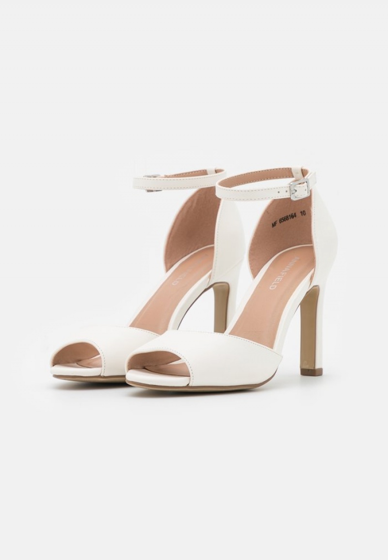 Anna Field Flash Sale Peep Toes Klackar Dam Vita | SE-AFMKVW647