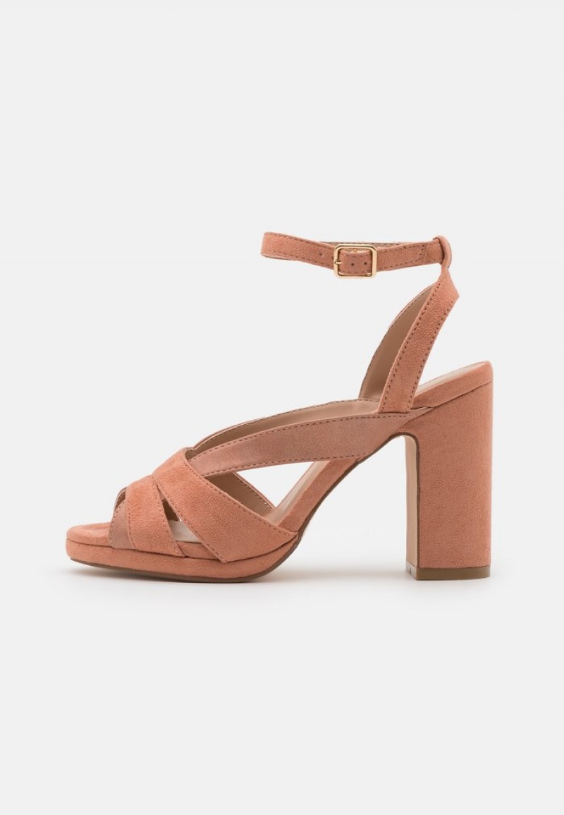 Anna Field Flash Sale Platform Sandaler Dam Rosa Guld | SE-ZISDLO245