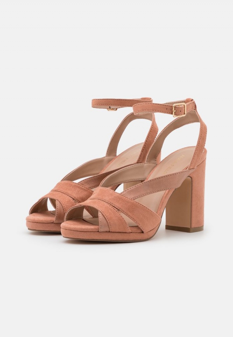 Anna Field Flash Sale Platform Sandaler Dam Rosa Guld | SE-ZISDLO245