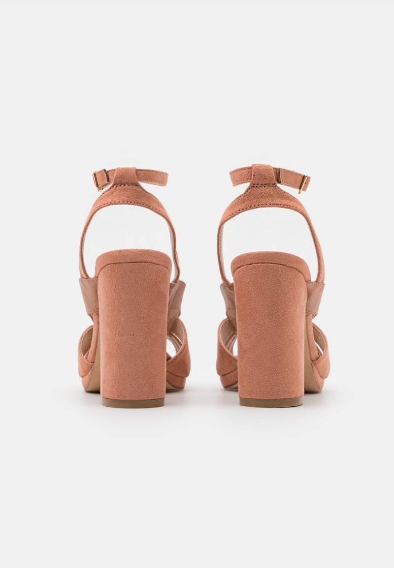 Anna Field Flash Sale Platform Sandaler Dam Rosa Guld | SE-ZISDLO245