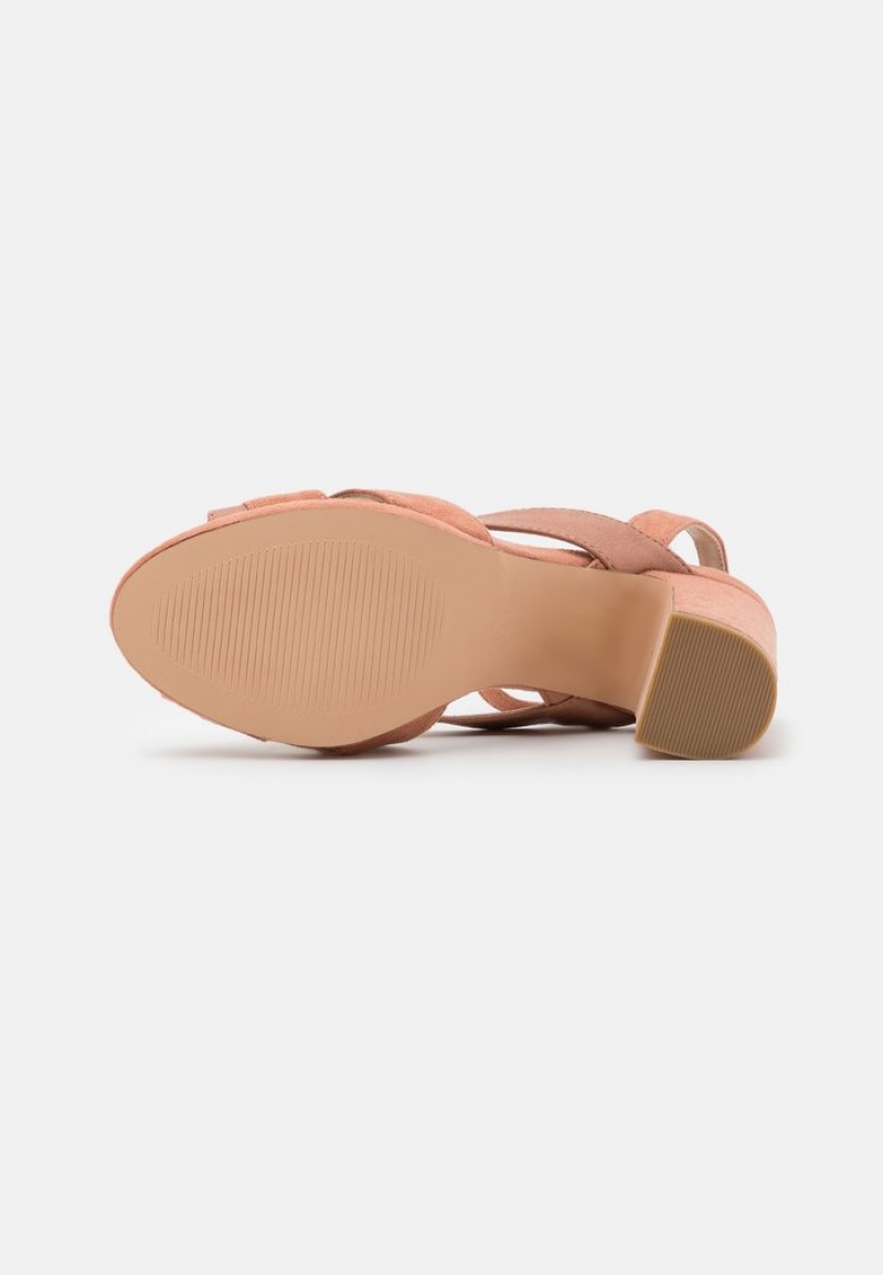 Anna Field Flash Sale Platform Sandaler Dam Rosa Guld | SE-ZISDLO245