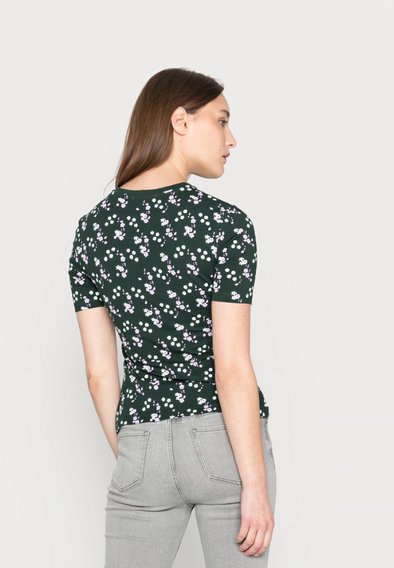 Anna Field Flash Sale Print T-Shirt Dam Gröna | SE-UJZTPL268