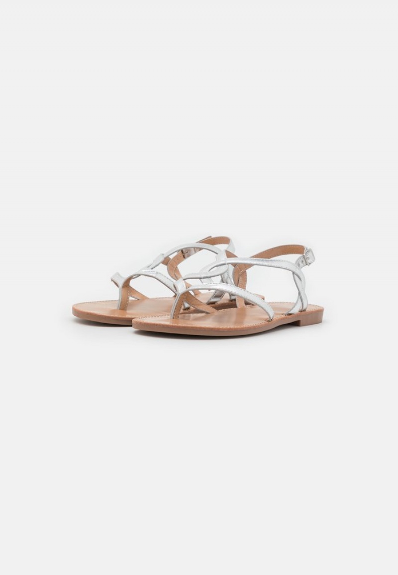 Anna Field Flash Sale T-Bar Sandaler Dam Silver | SE-ASECJG869