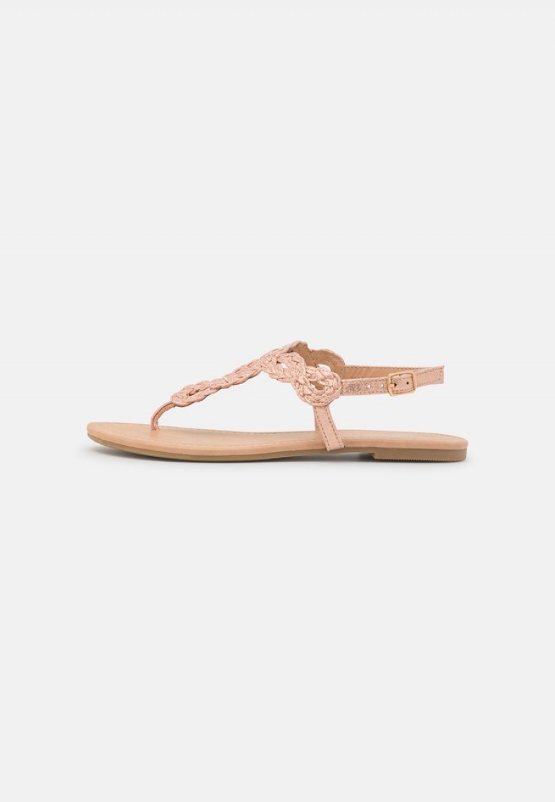 Anna Field Flash Sale T-Bar Sandaler Dam Rosa Guld | SE-BKIMNJ519