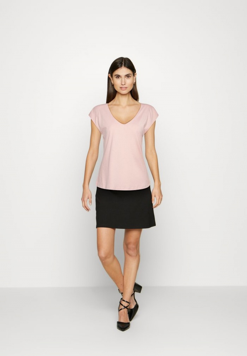 Anna Field Hot Sale Basic T-Shirt Dam Ljusrosa | SE-FLKBVZ045