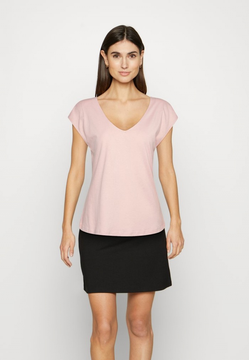 Anna Field Hot Sale Basic T-Shirt Dam Ljusrosa | SE-FLKBVZ045