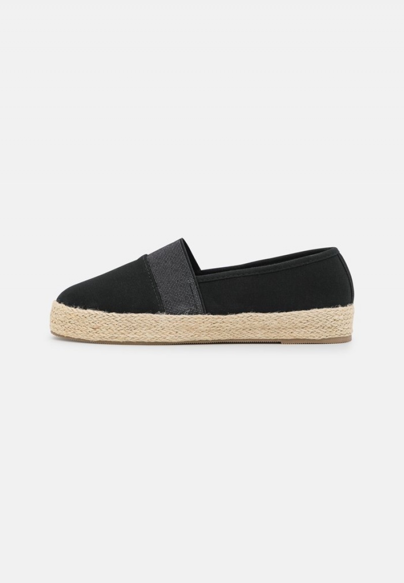 Anna Field Hot Sale Espadrilles Låga Skor Dam Svarta | SE-ZCTPOV163