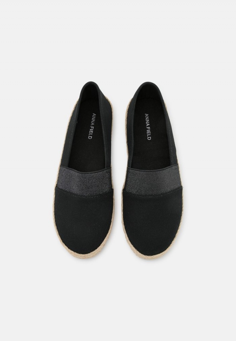 Anna Field Hot Sale Espadrilles Låga Skor Dam Svarta | SE-ZCTPOV163