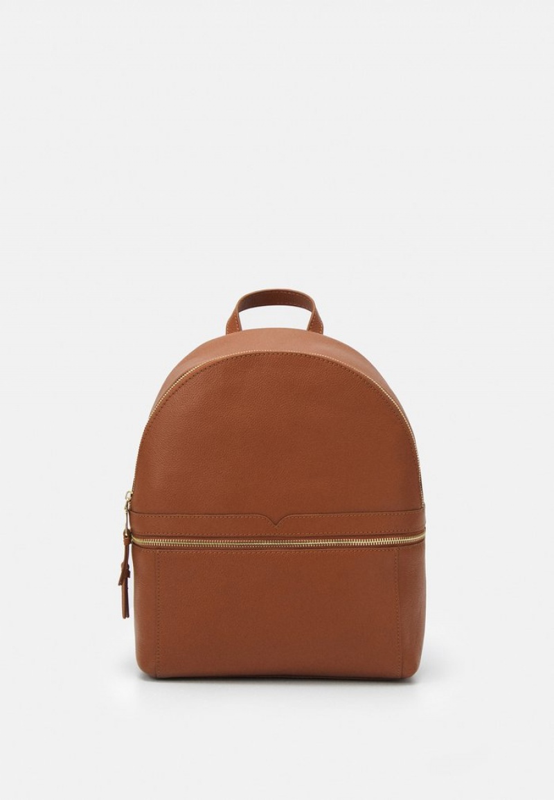 Anna Field Hot Sale Leather Rucksack Ryggsäck Dam Bruna | SE-XORYHF815