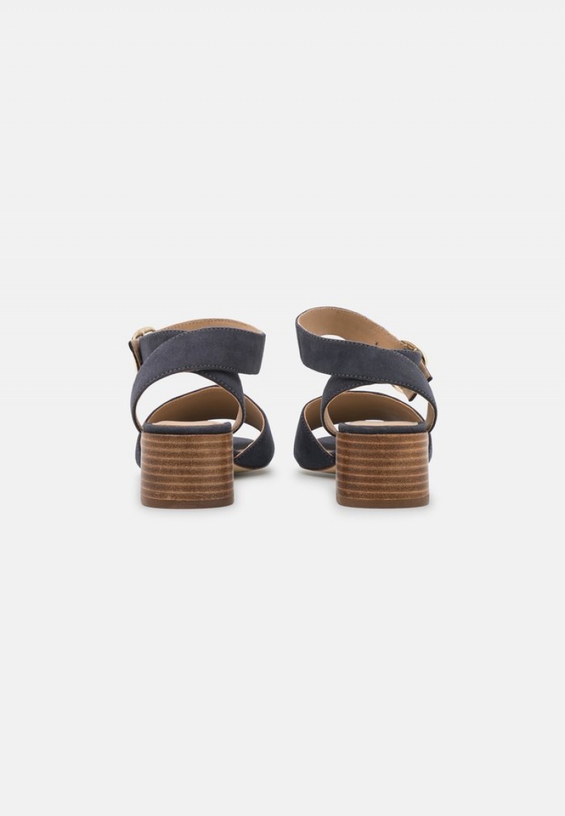 Anna Field Hot Sale Leather Sandaler Dam Mörkblå | SE-BLQPWN246