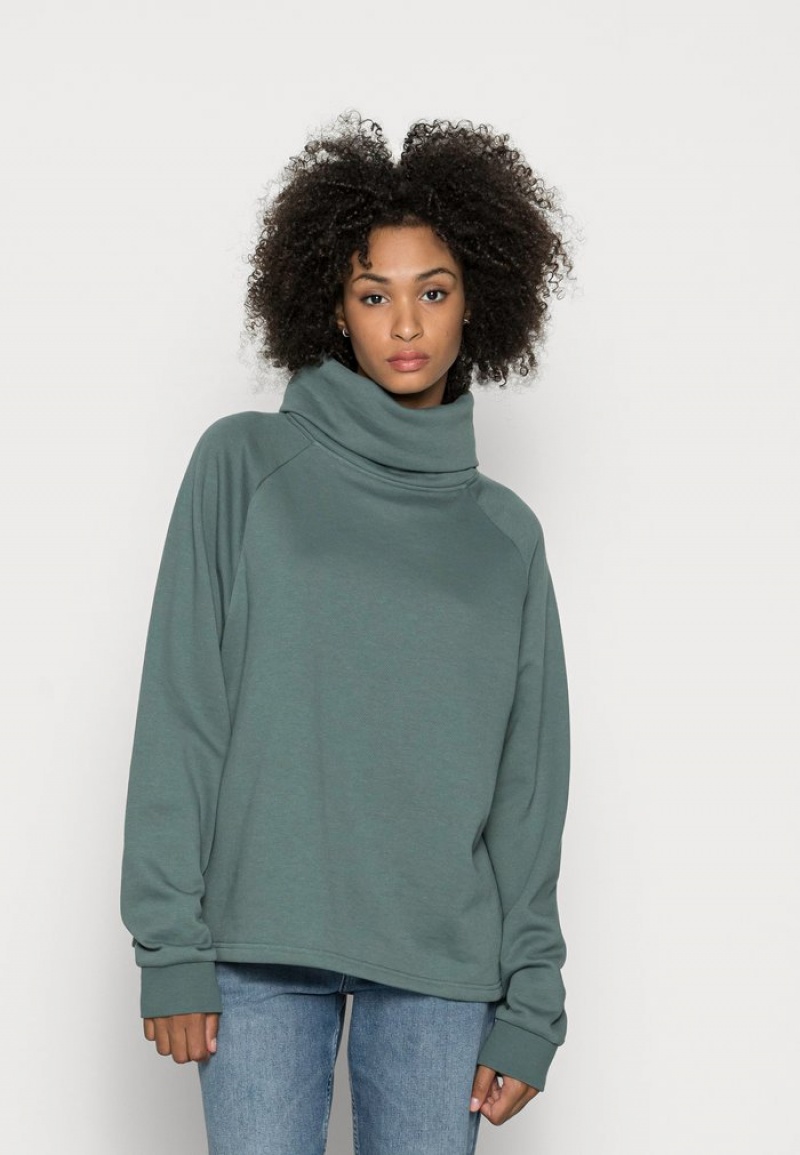 Anna Field Hot Sale Loose Roll Neck Sweatshirt Pullover Dam Gröna | SE-JMYCQB790