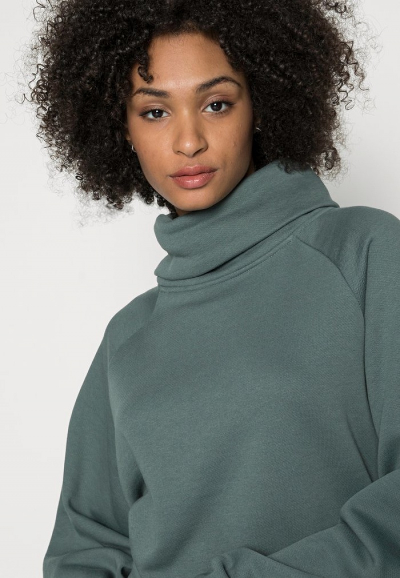 Anna Field Hot Sale Loose Roll Neck Sweatshirt Pullover Dam Gröna | SE-JMYCQB790