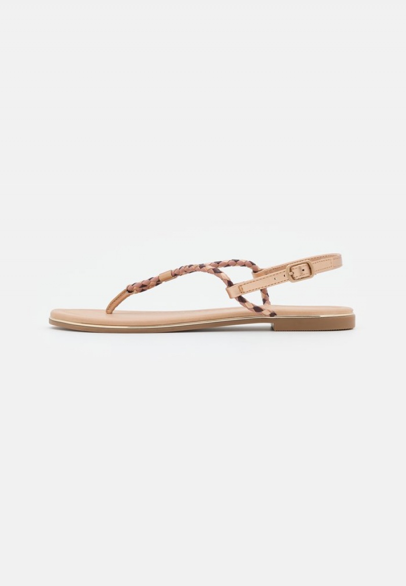 Anna Field Hot Sale T-Bar Sandaler Dam Rosa Guld | SE-LCRHOU062