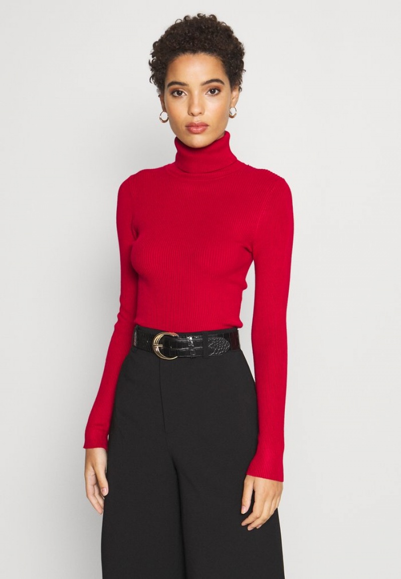 Anna Field Hot Sale Turtle Neck Jumper Pullover Dam Röda | SE-XCNIGH407