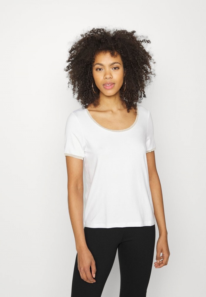 Anna Field New Basic T-Shirt Dam Vita | SE-ZNLSDR785