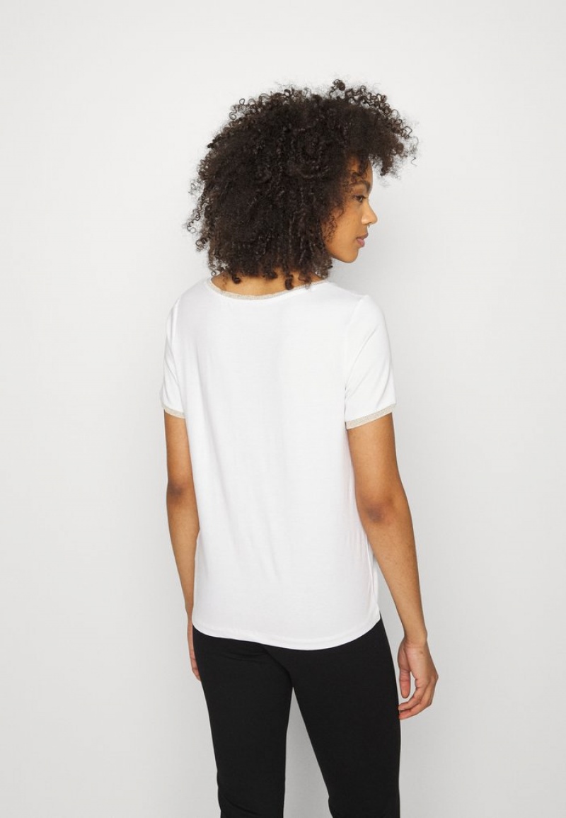 Anna Field New Basic T-Shirt Dam Vita | SE-ZNLSDR785