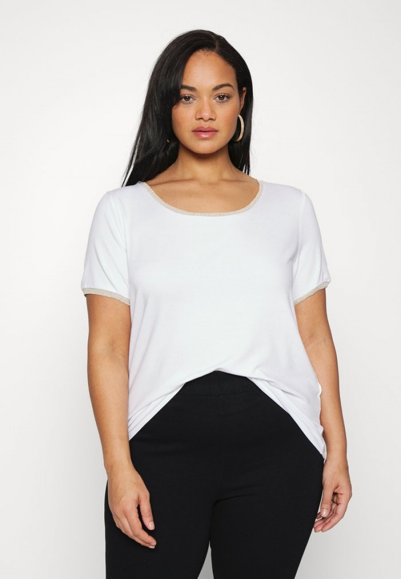 Anna Field New Basic T-Shirt Dam Vita | SE-ZNLSDR785