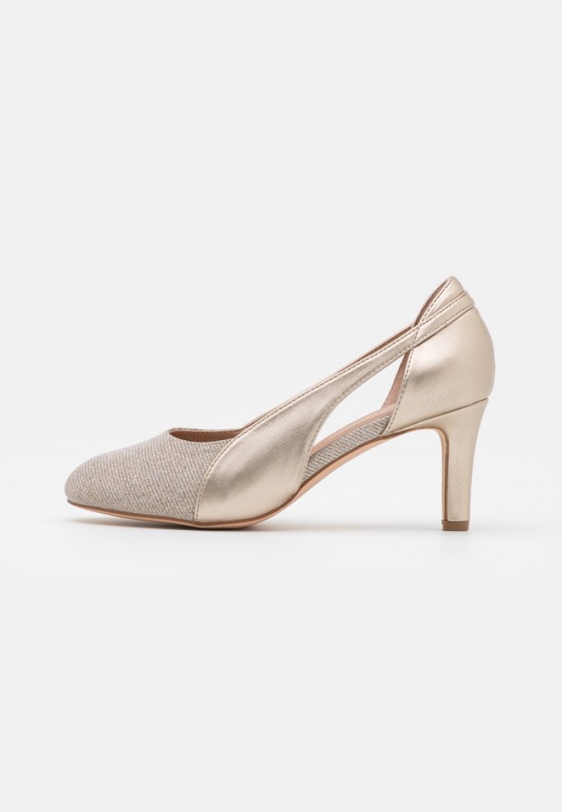 Anna Field New Klassiska Heels Klackar Dam Guld | SE-RFNZWT203