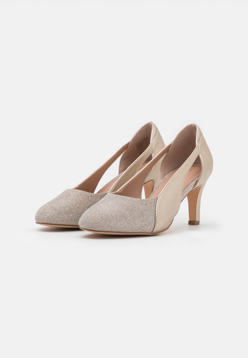 Anna Field New Klassiska Heels Klackar Dam Guld | SE-RFNZWT203