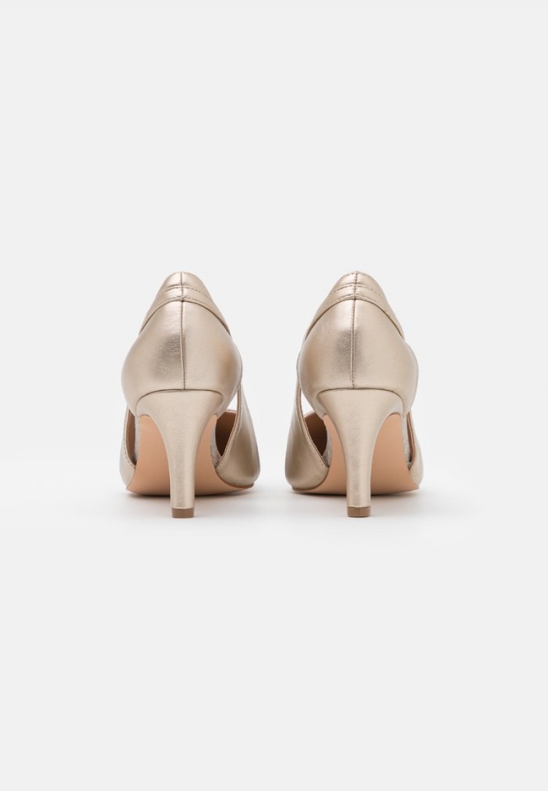 Anna Field New Klassiska Heels Klackar Dam Guld | SE-RFNZWT203