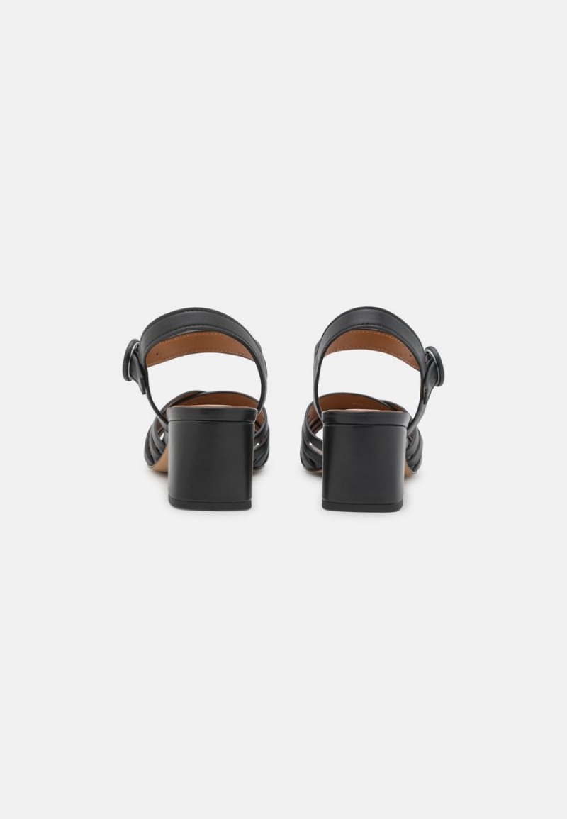 Anna Field New Leather Sandaler Dam Svarta | SE-NGSVPJ407