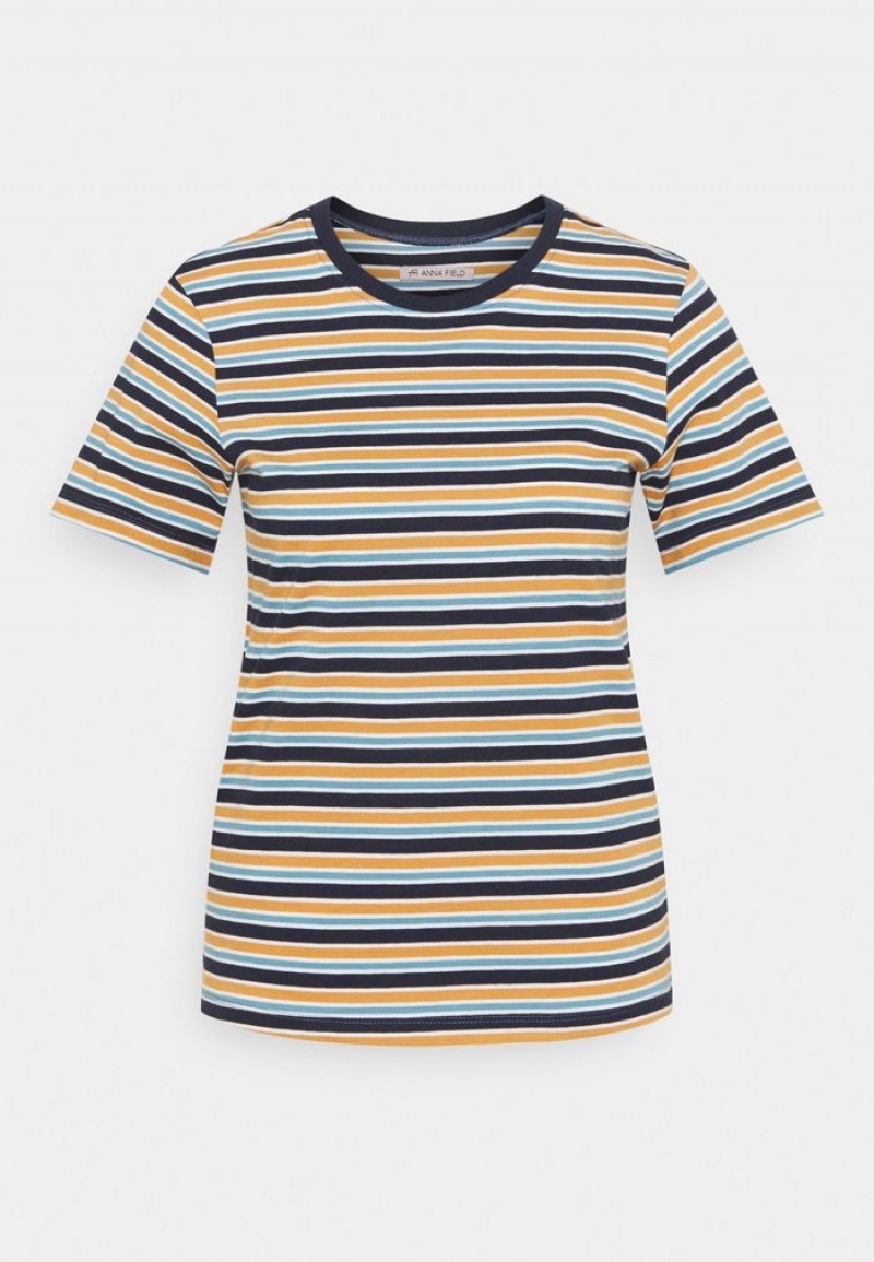 Anna Field New Print T-Shirt Dam Olika Färger | SE-LTCGUD264