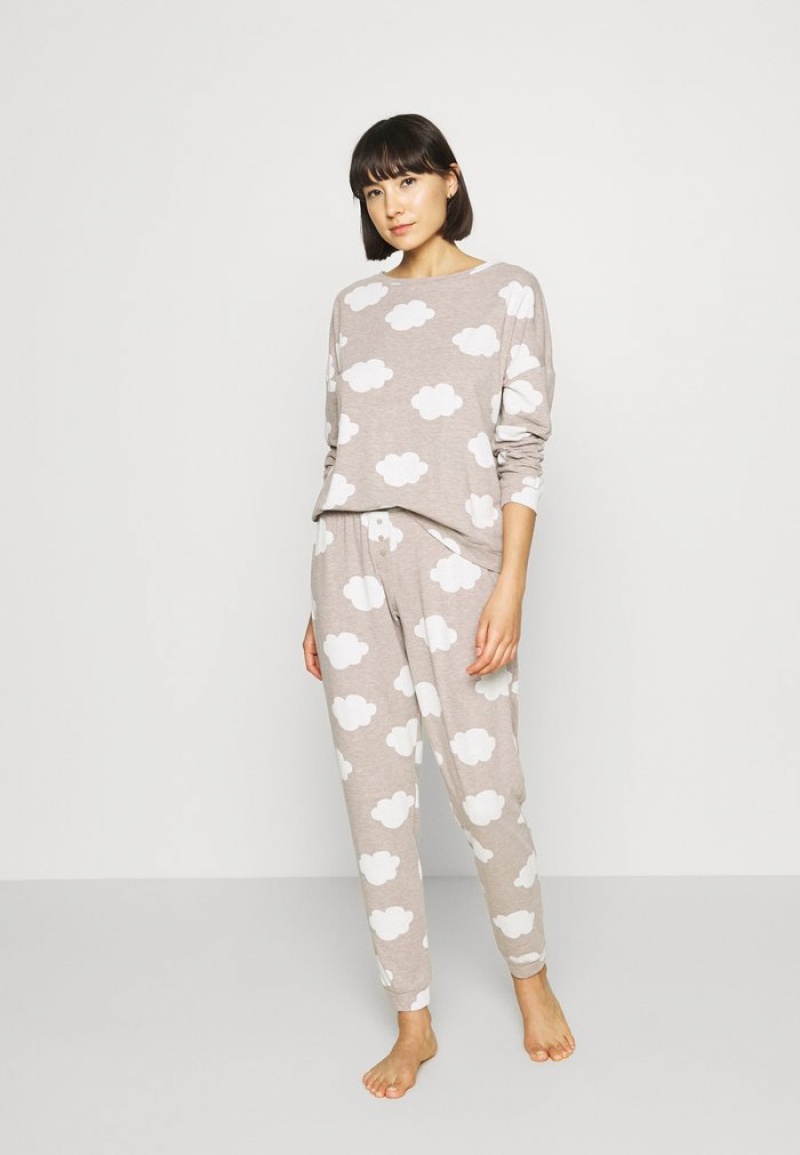 Anna Field New Tanya Pj Set Pyjamasset Dam Bruna | SE-ZCXGNI501