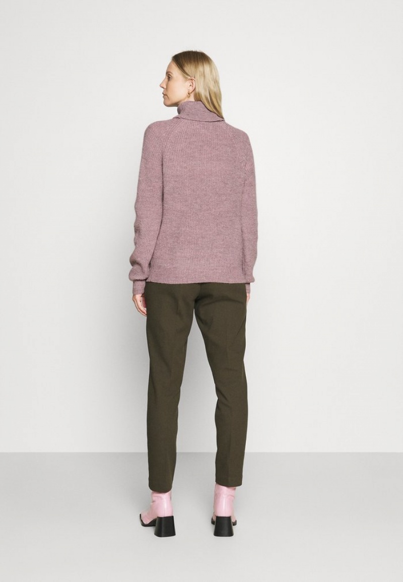 Anna Field New Ull Blend Turtleneck Jumper Pullover Dam Lila | SE-ECGQLS320