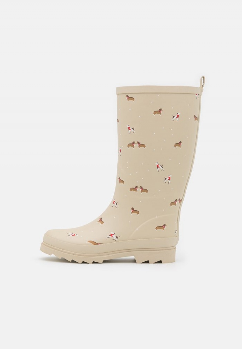 Anna Field New Wellies Stövlar Dam Beige | SE-BMLZCW704