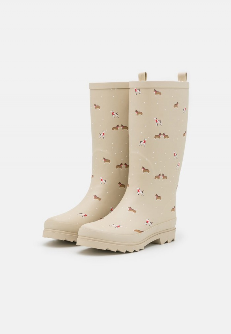 Anna Field New Wellies Stövlar Dam Beige | SE-BMLZCW704