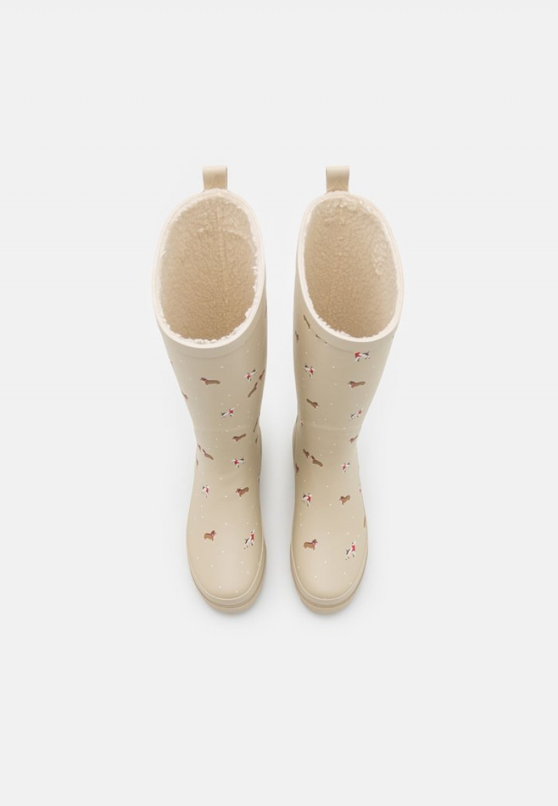 Anna Field New Wellies Stövlar Dam Beige | SE-BMLZCW704