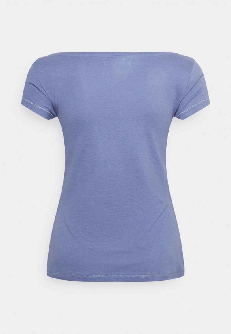 Anna Field Outlet Basic T-Shirt Dam Blå | SE-TIJWNS823