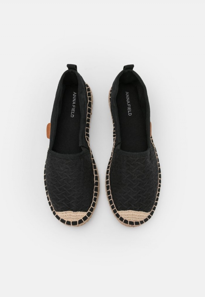 Anna Field Outlet Espadrilles Låga Skor Dam Svarta | SE-KYINBL810