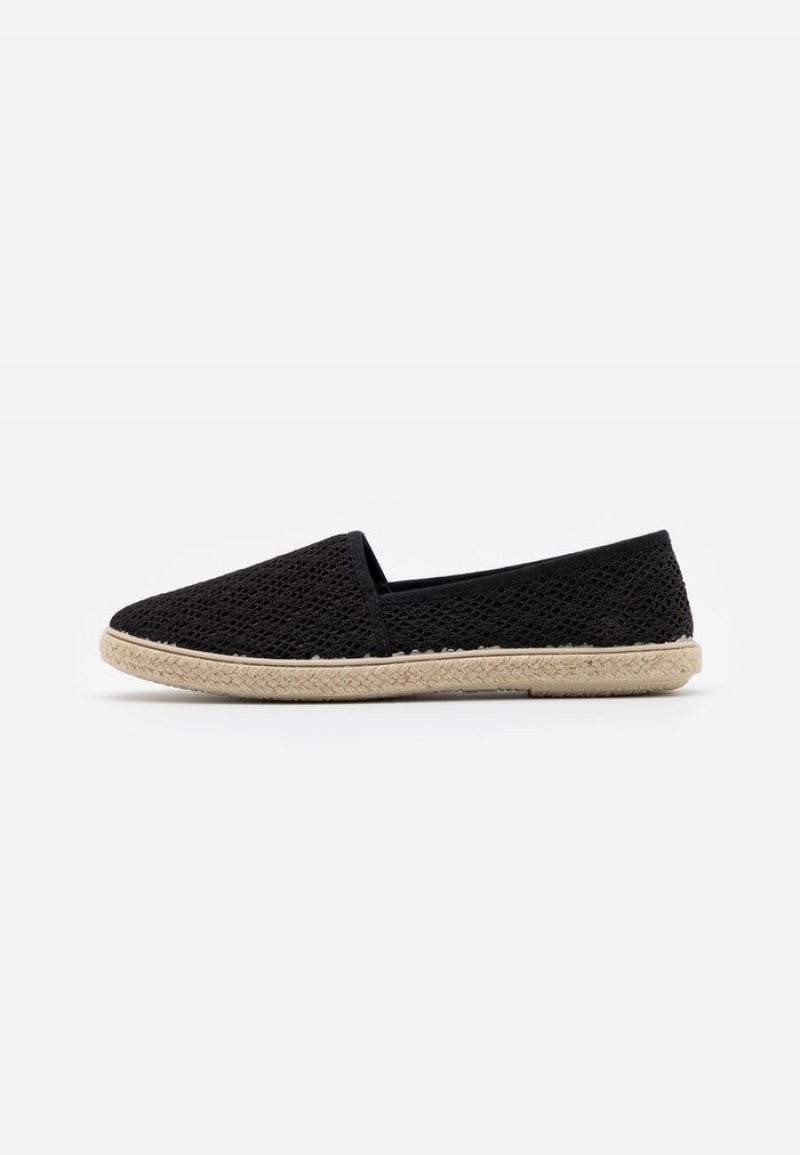 Anna Field Outlet Espadrilles Låga Skor Dam Svarta | SE-TXIQNK173