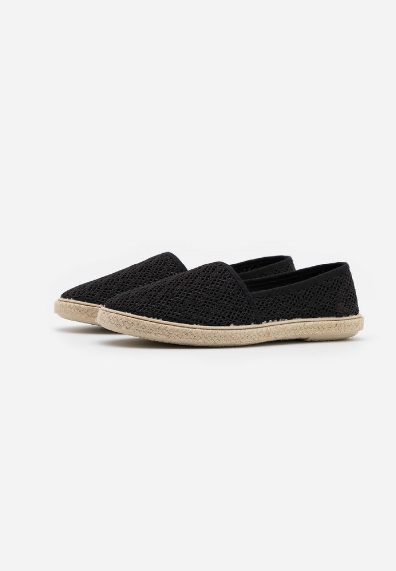 Anna Field Outlet Espadrilles Låga Skor Dam Svarta | SE-TXIQNK173