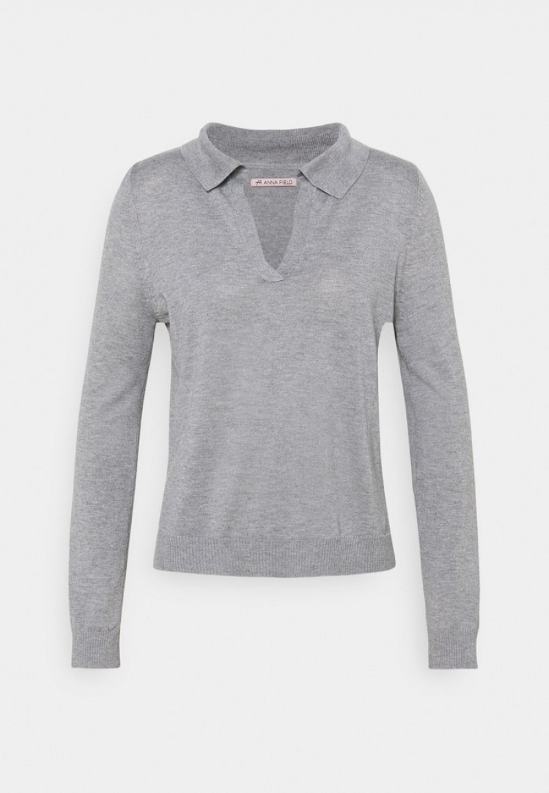 Anna Field Outlet Jumper Pullover Dam Grå | SE-XATNBW692