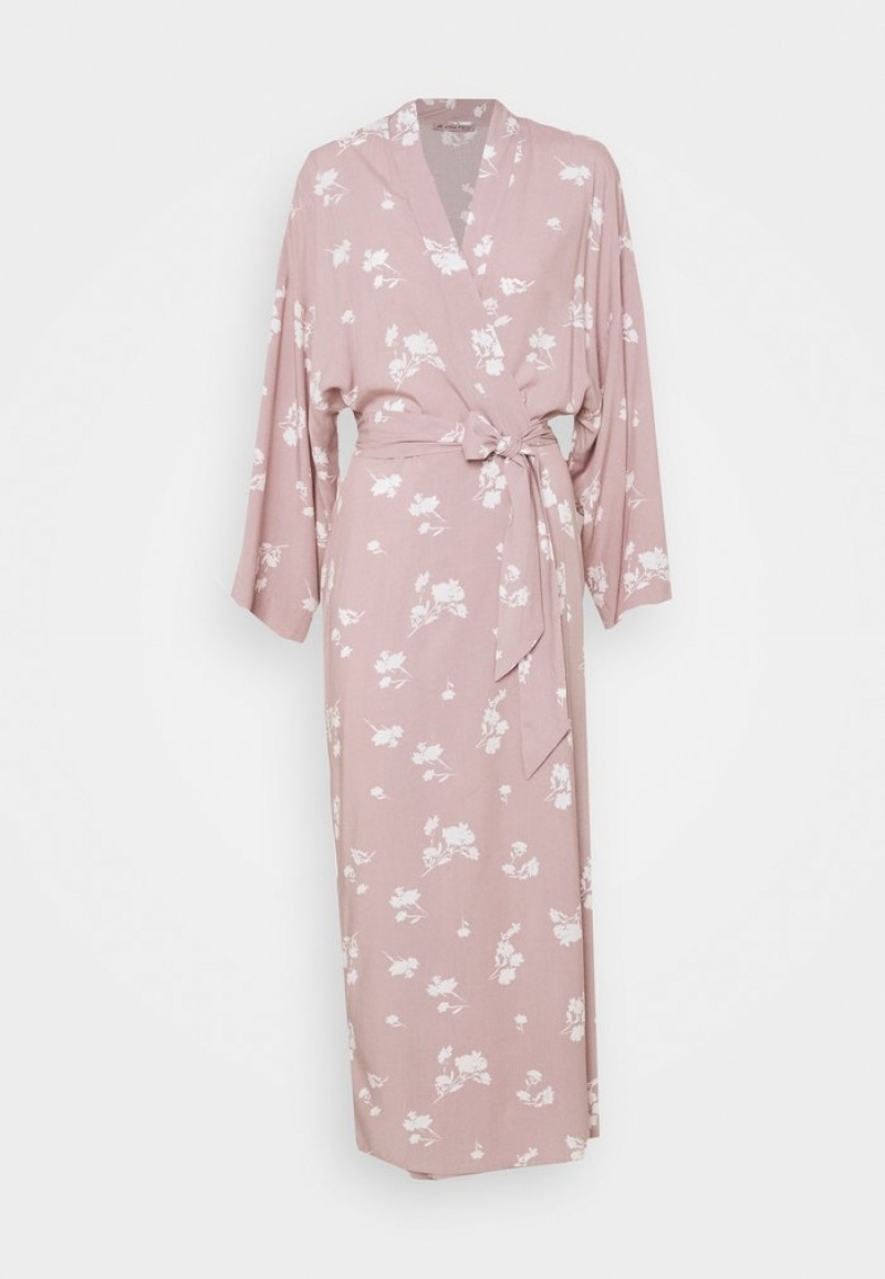 Anna Field Outlet Lisha Long Printed Robe Klänning Gown Bathrobe Dam Olika Färger | SE-QWBPAC103