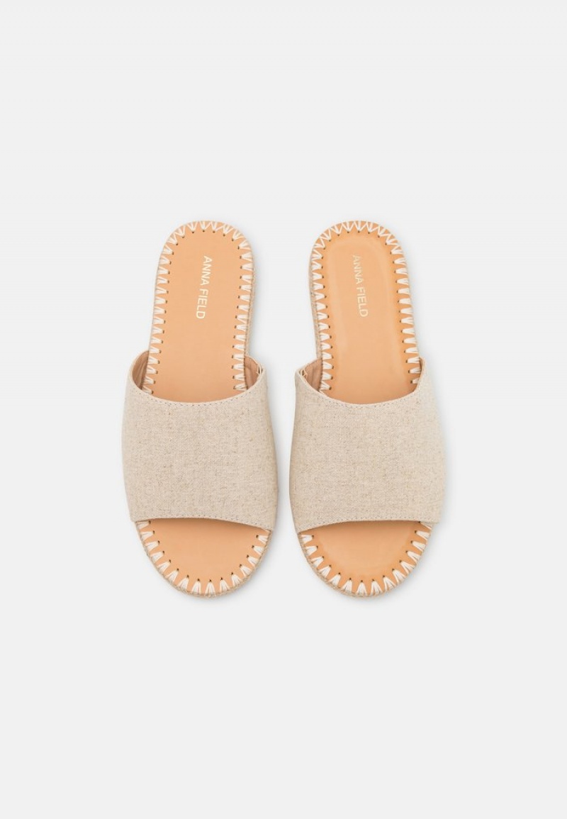 Anna Field Outlet Mules Dam Beige | SE-UMNWHK359