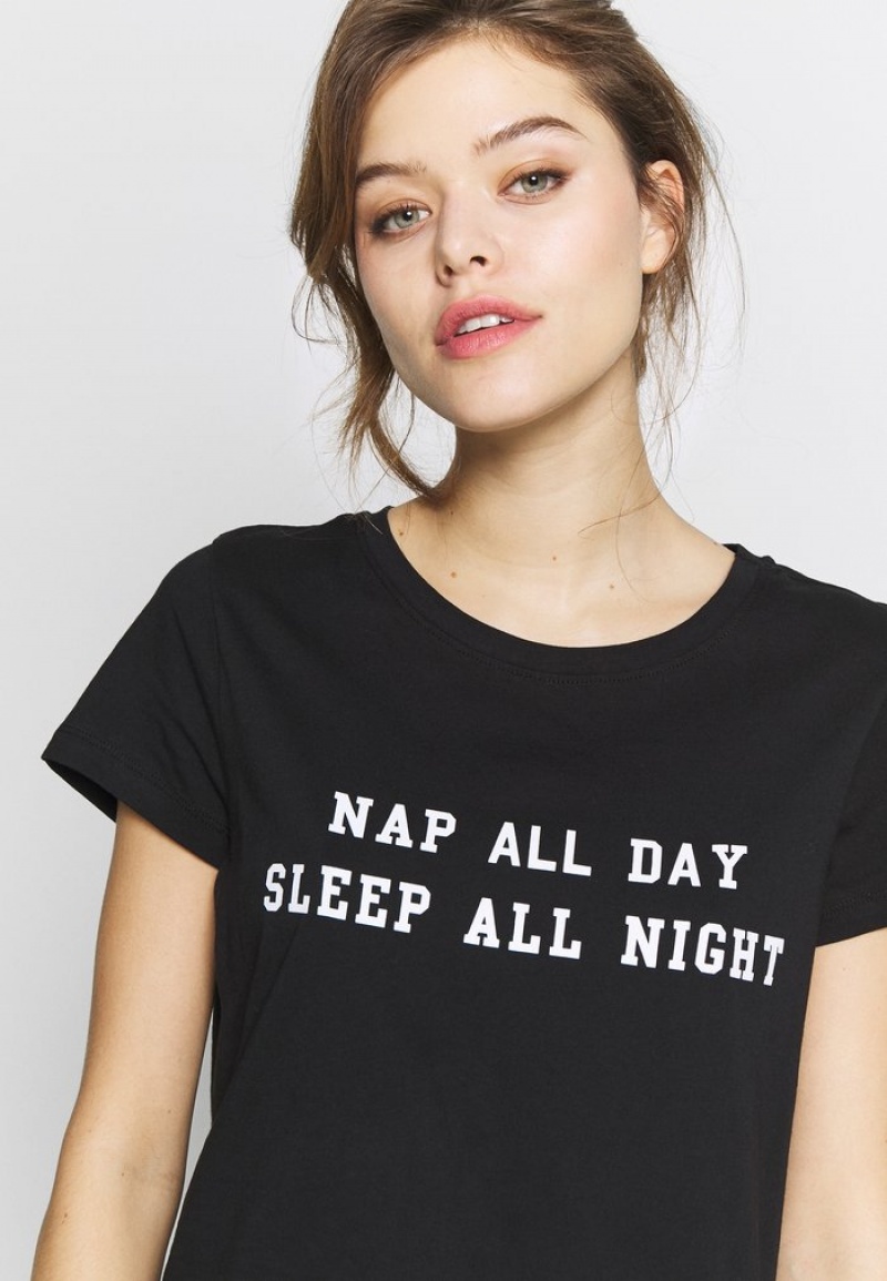 Anna Field Outlet Nap All Day Nightie Nattlinne Dam Svarta | SE-EKRGPH210