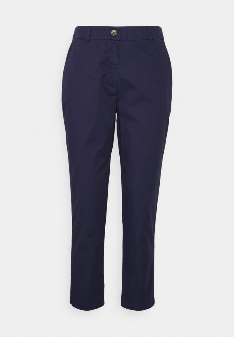 Anna Field Outlet Vanliga Washed Chino Byxor Dam Mörkblå | SE-ZNQRKT314