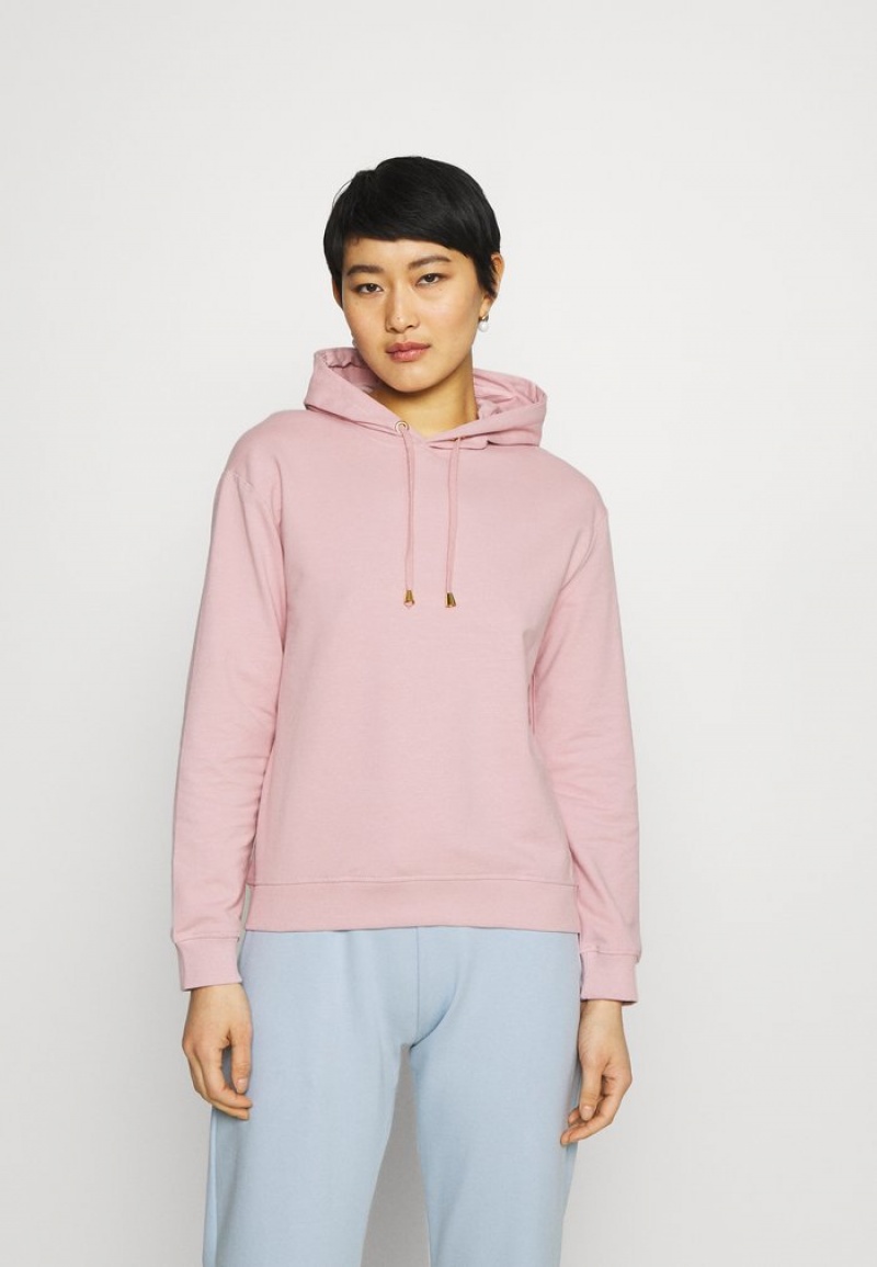 Anna Field Promo Basic Loose Hoodie With Gold Trim Hoodie Pullover Dam Rosa | SE-DCHUXK507