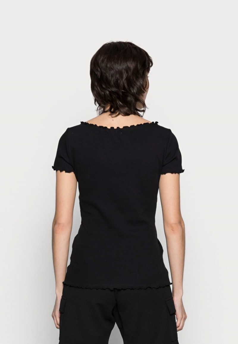 Anna Field Promo Basic T-Shirt Dam Svarta | SE-WBVELP473