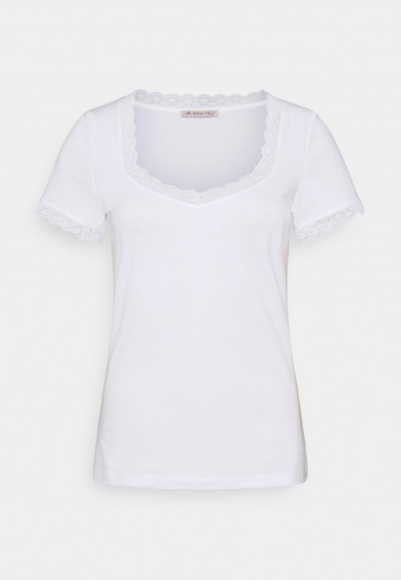 Anna Field Promo Basic T-Shirt Dam Vita | SE-KANPEZ089