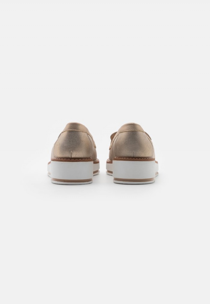 Anna Field Promo Bekvämlighet Slip-Ons Låga Skor Dam Guld | SE-ZVPAEQ058