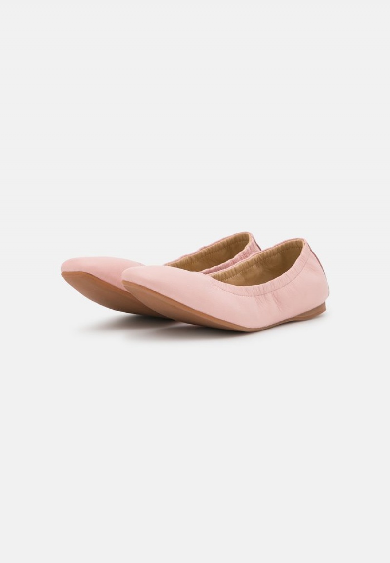 Anna Field Promo Leather Bekvämlighet Ballet Pumps Ballerina Dam Ljusrosa | SE-FMZRKH607