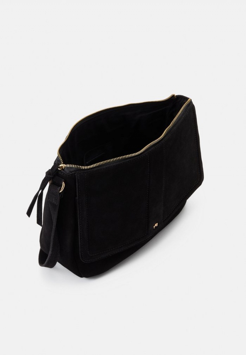 Anna Field Promo Leather Cross Body Väskor Dam Svarta | SE-JASKOD426